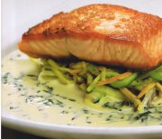 Taverne sur le Square SALMON, ZUCCHINI AND LEMON BASIL SAUCE